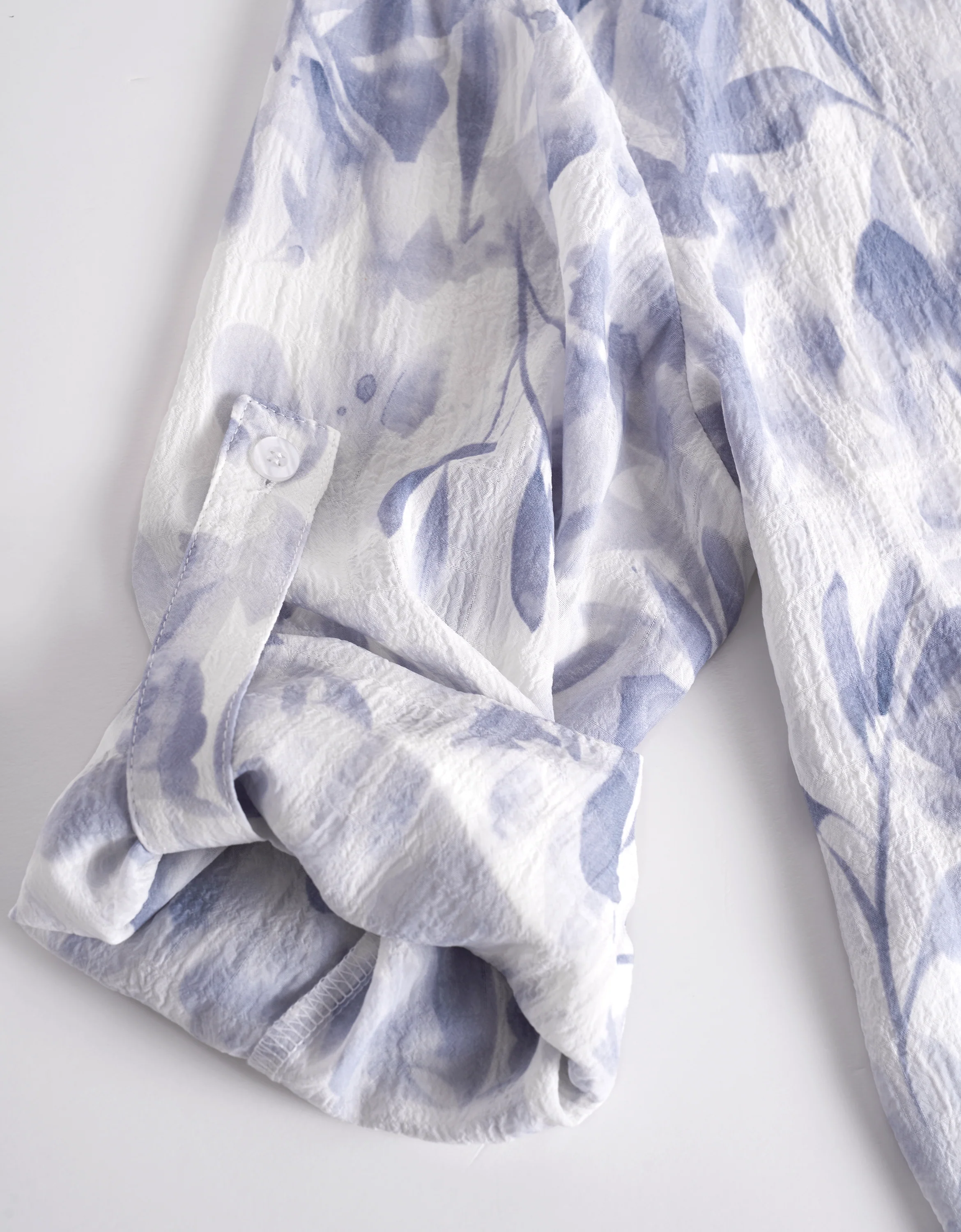 Waist Tie Floral Print Long Sleeve Shirt - Image 9