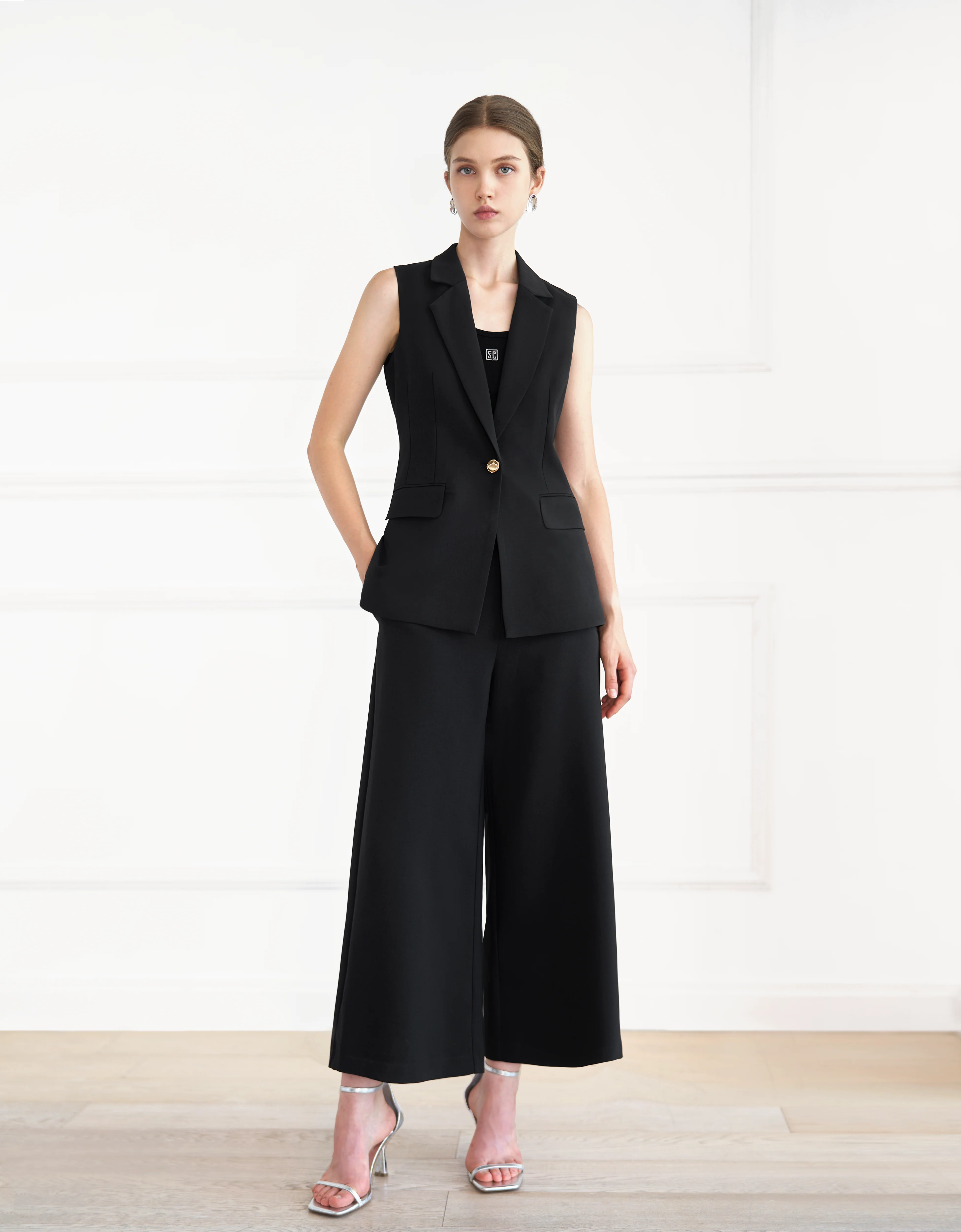 Wide Leg Suit Trousers - Image 6