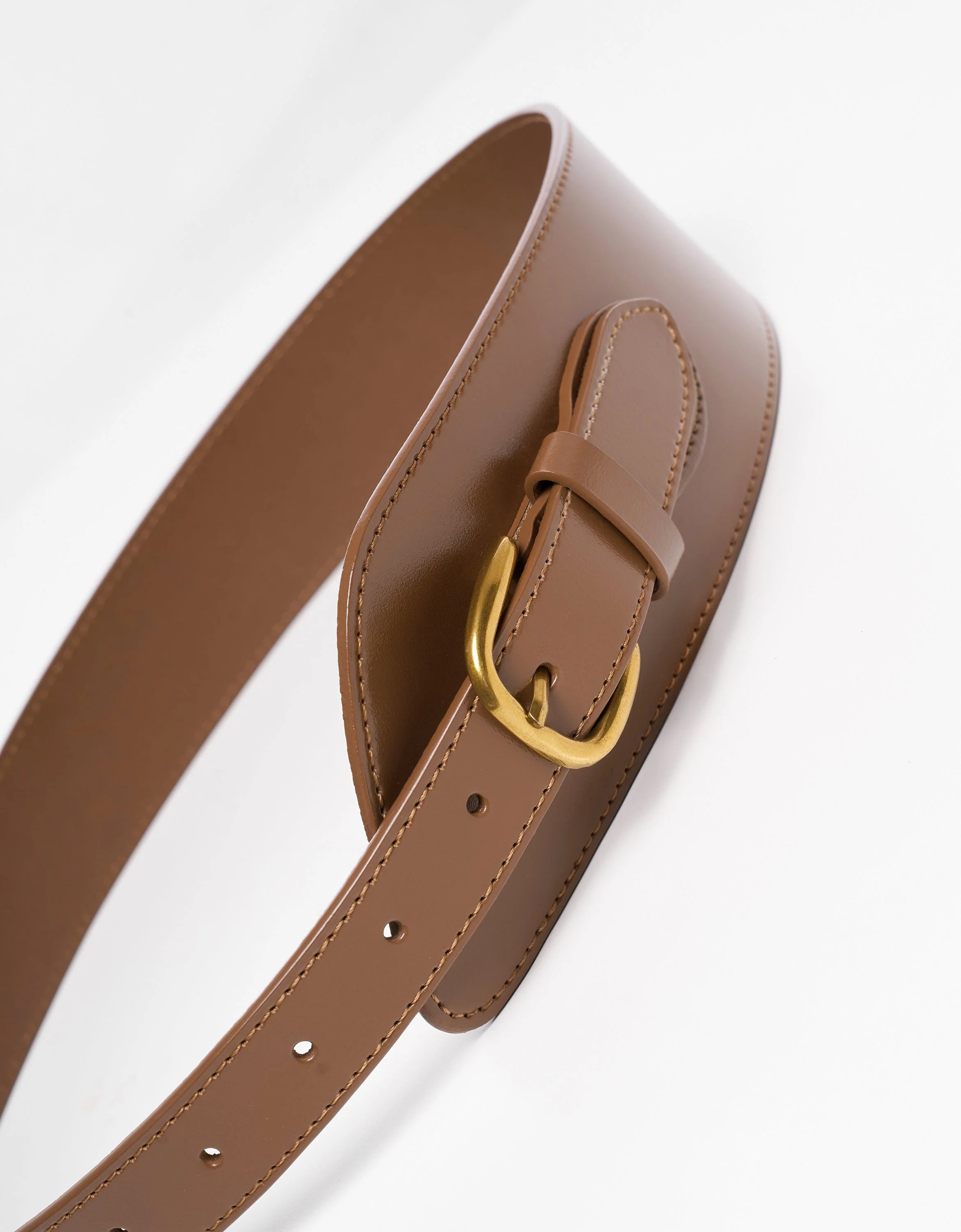 Wide Panel Leather Belt - Image 6
