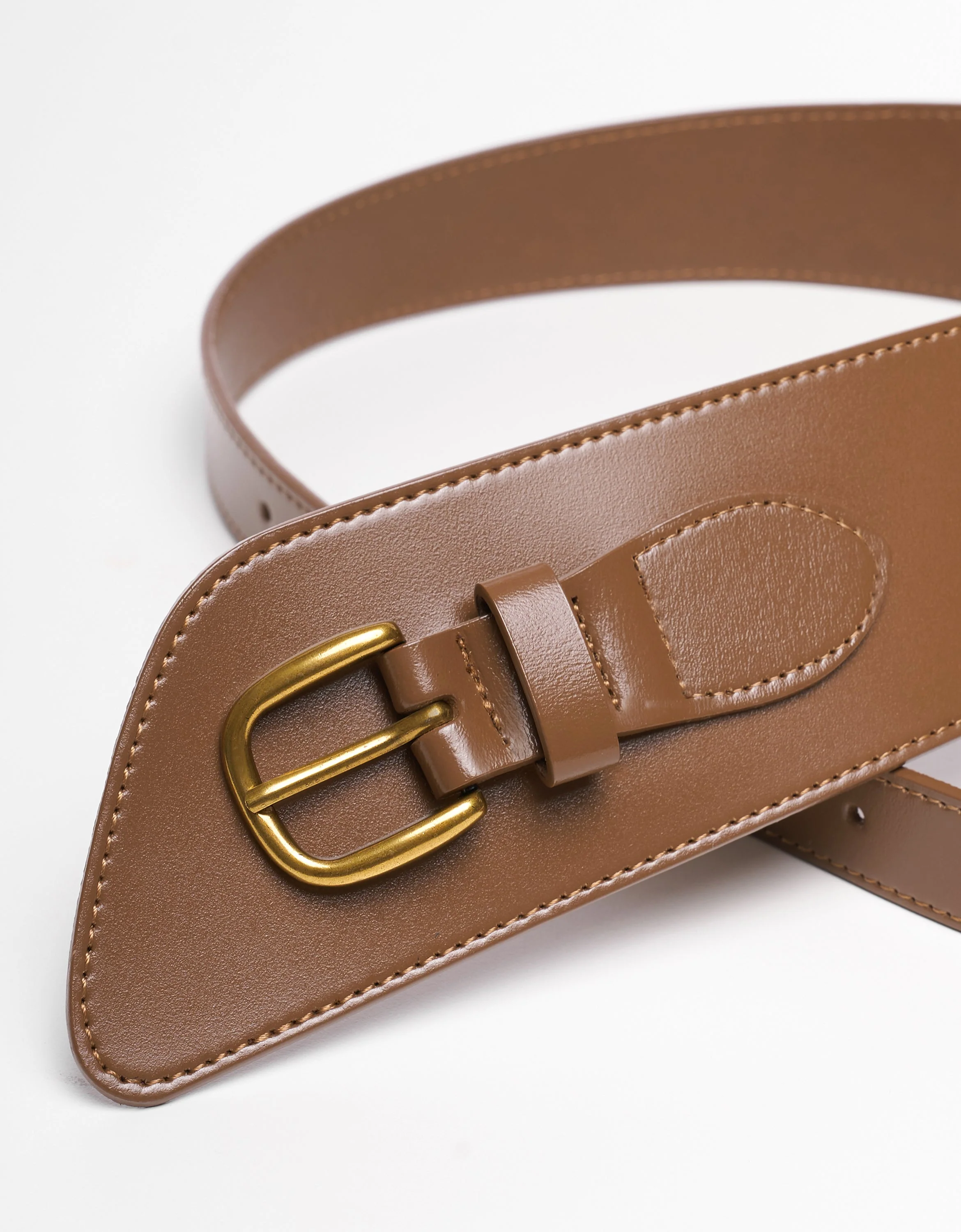 Wide Panel Leather Belt - Image 7