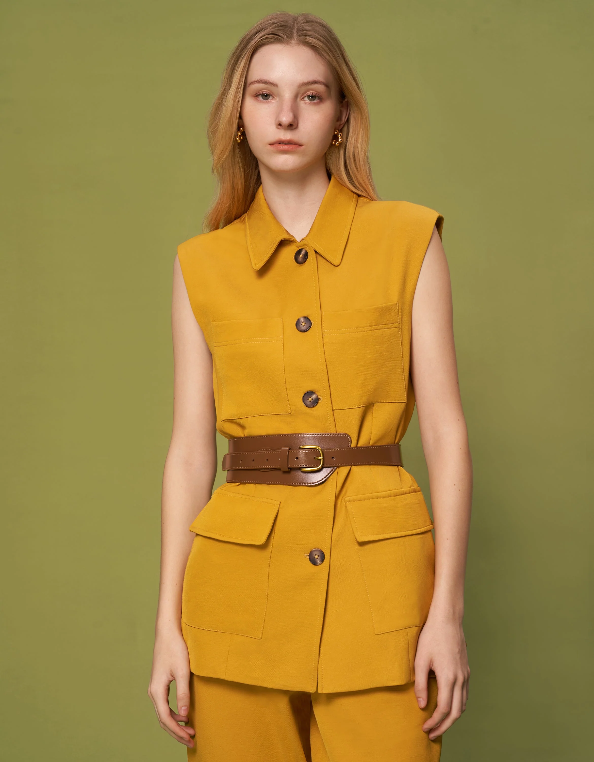 Wide Panel Leather Belt - Image 8