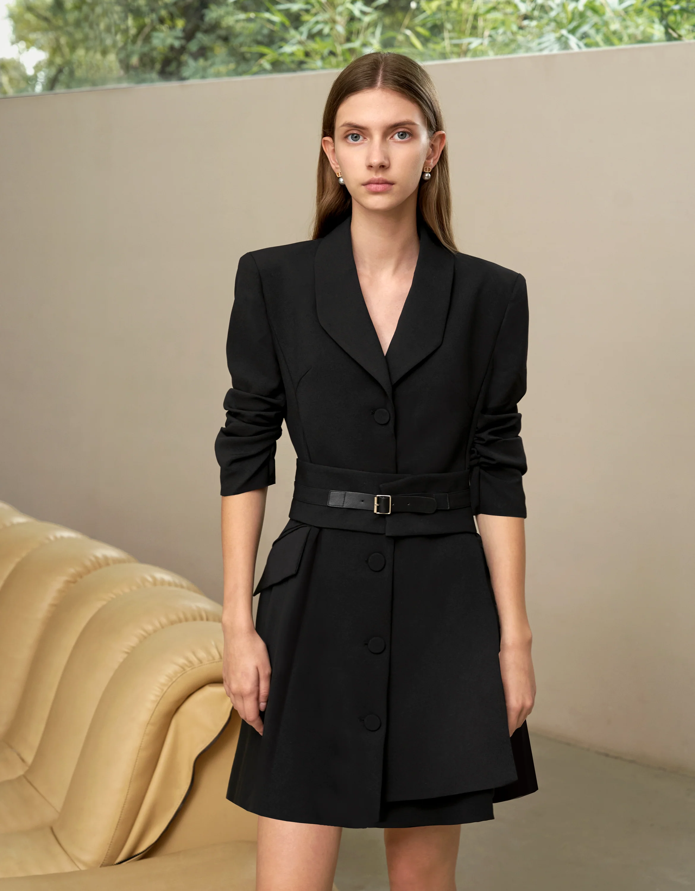 Wide Waistband Suit Dress - Image 23