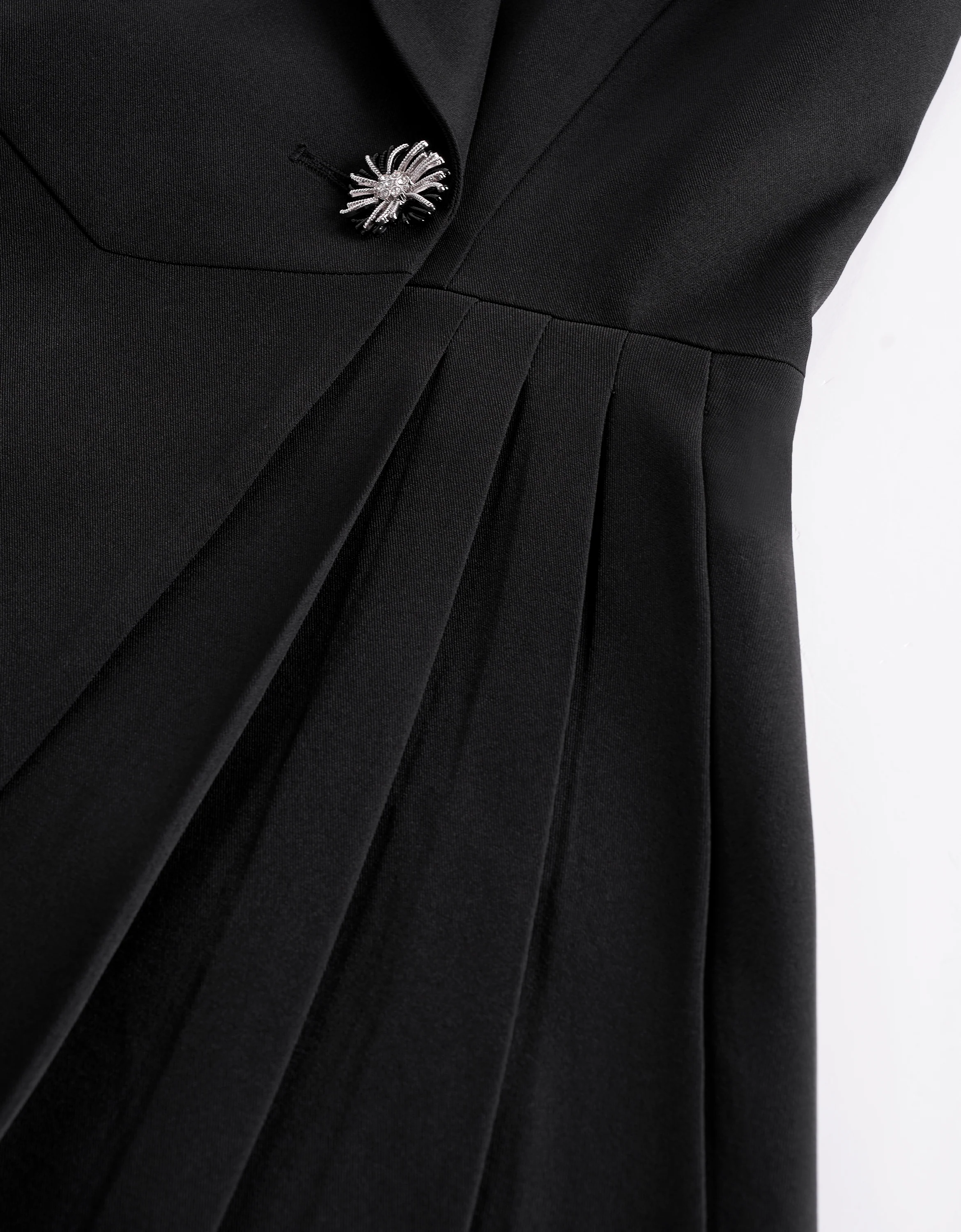 Wrap Front Pleated Panel Sleeveless Dress - Image 7