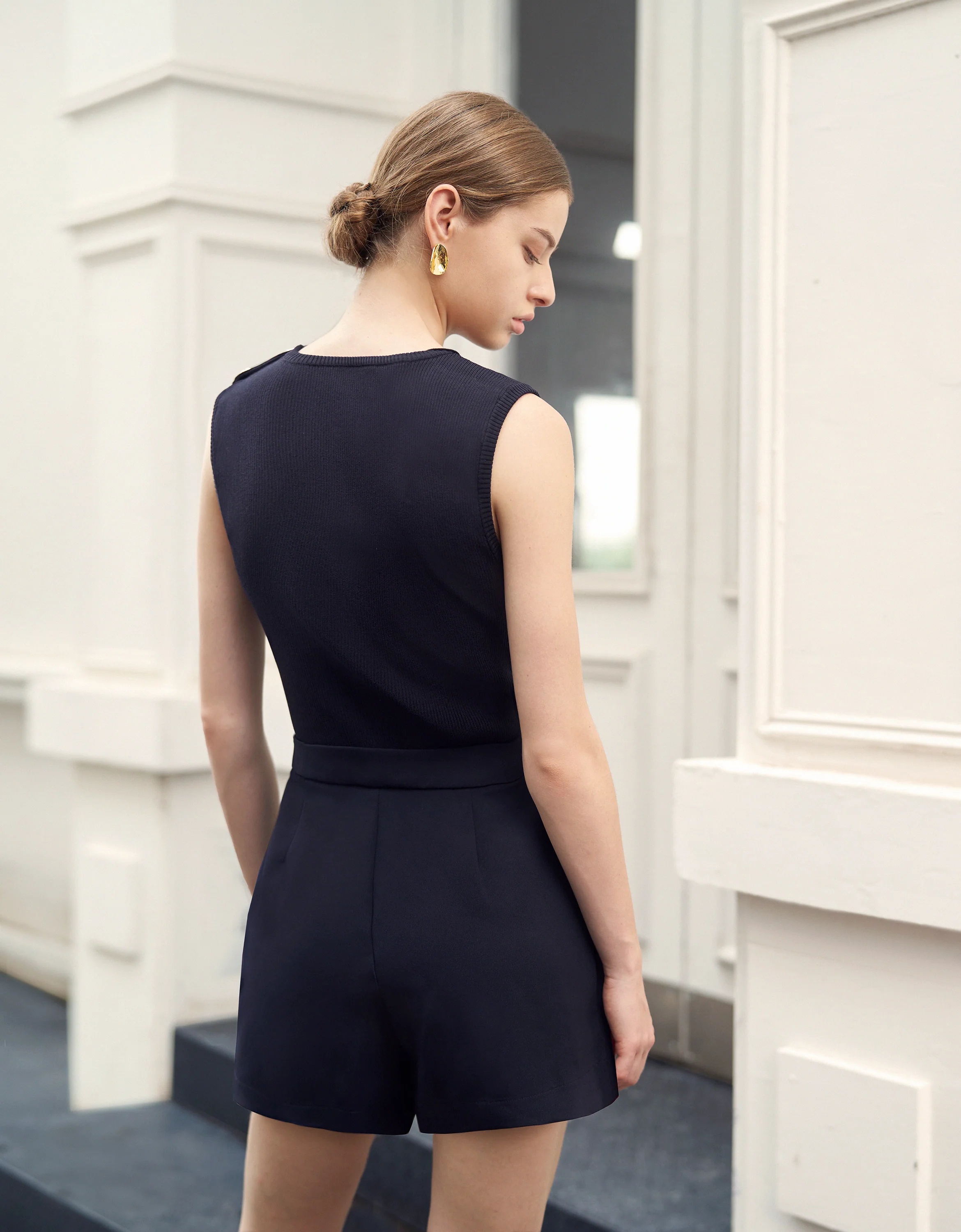 Wrap Front Sleeveless Romper - Image 3