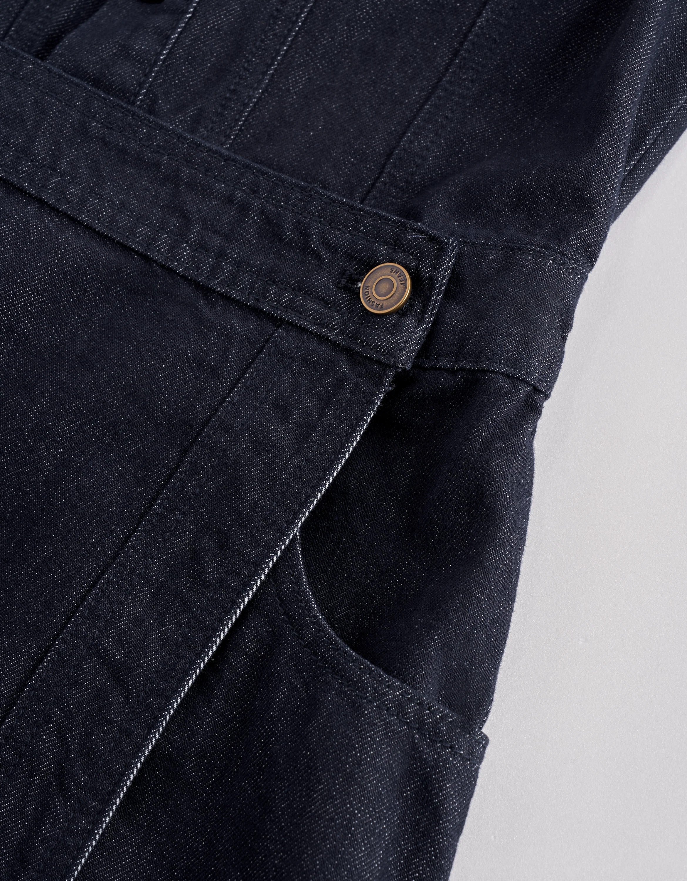 Wrap Skirt Halterneck Collared Denim Dress - Image 6